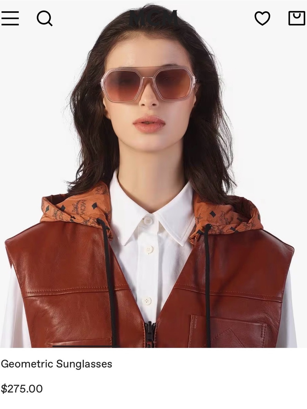 NEW MCM Sunglasses & Brown Leather Belt Bag
